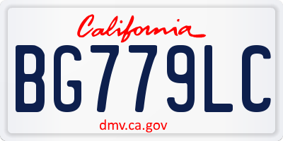 CA license plate BG779LC