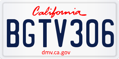 CA license plate BGTV306