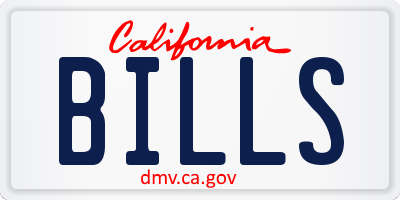 CA license plate BILLS