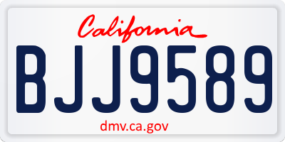 CA license plate BJJ9589