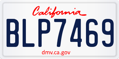 CA license plate BLP7469