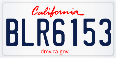 CA license plate BLR6153