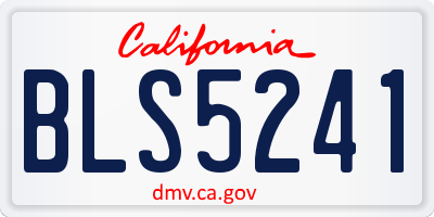 CA license plate BLS5241