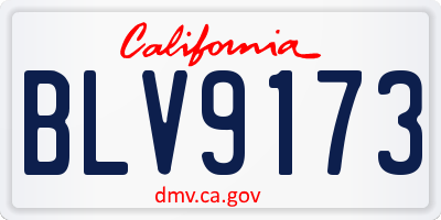 CA license plate BLV9173