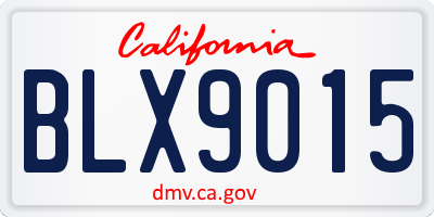 CA license plate BLX9015