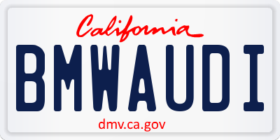 CA license plate BMWAUDI