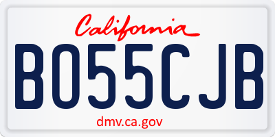 CA license plate BO55CJB