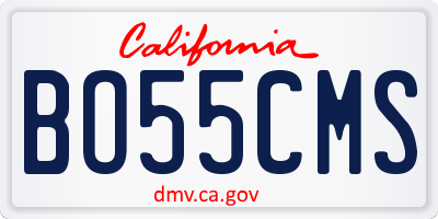 CA license plate BO55CMS