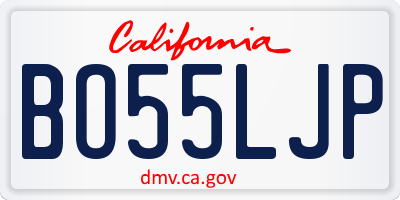 CA license plate BO55LJP