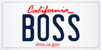 CA license plate BOSS