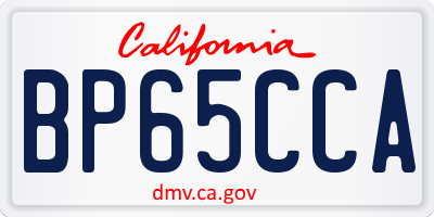 CA license plate BP65CCA