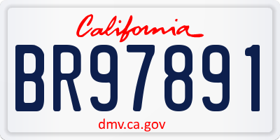 CA license plate BR97891