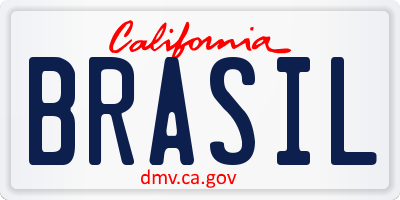 CA license plate BRASIL