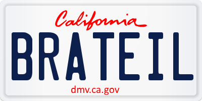 CA license plate BRATEIL