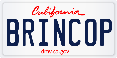 CA license plate BRINCOP