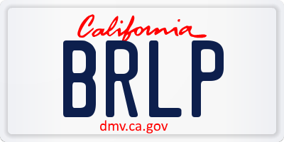 CA license plate BRLP