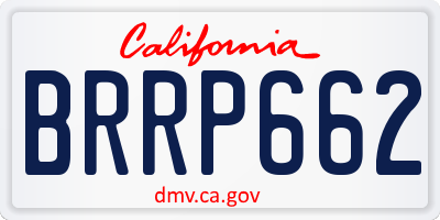 CA license plate BRRP662