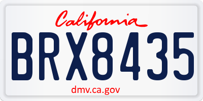 CA license plate BRX8435