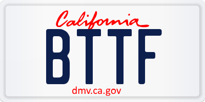 CA license plate BTTF