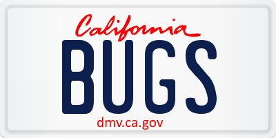 CA license plate BUGS