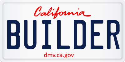 CA license plate BUILDER