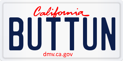 CA license plate BUTTUN