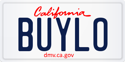 CA license plate BUYLO