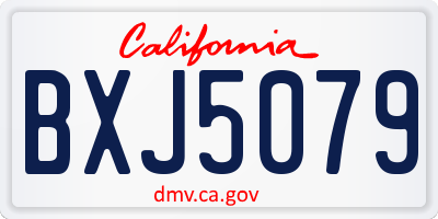 CA license plate BXJ5079