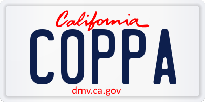 CA license plate C0PPA