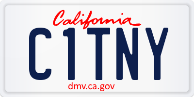 CA license plate C1TNY