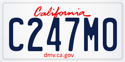 CA license plate C247M0