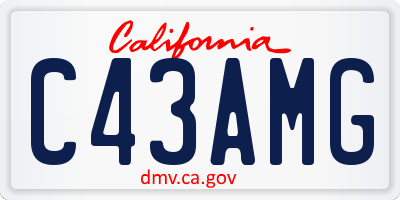 CA license plate C43AMG