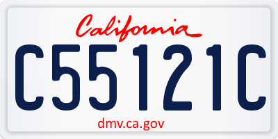 CA license plate C55121C