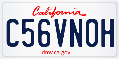 CA license plate C56VN0H