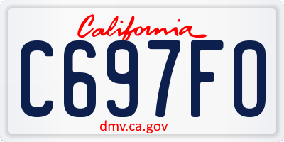 CA license plate C697FO