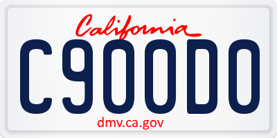 CA license plate C900D0