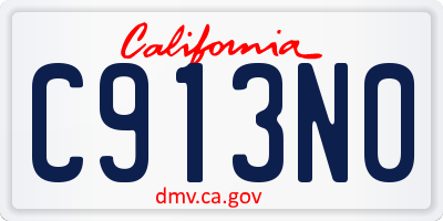 CA license plate C913N0