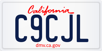 CA license plate C9CJL