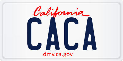 CA license plate CACA