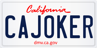 CA license plate CAJOKER