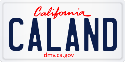 CA license plate CALAND