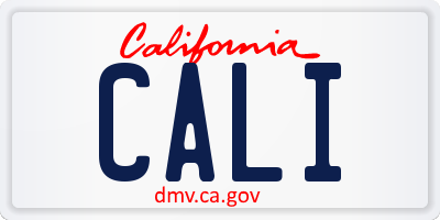 CA license plate CALI