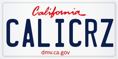 CA license plate CALICRZ