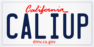 CA license plate CALIUP