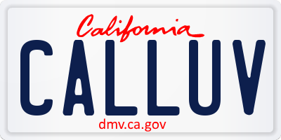 CA license plate CALLUV