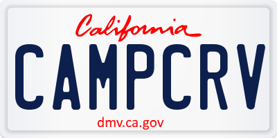 CA license plate CAMPCRV