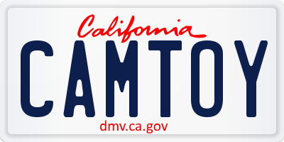 CA license plate CAMTOY