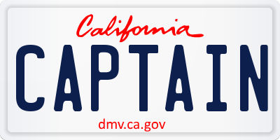 CA license plate CAPTAIN