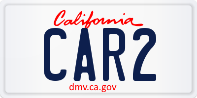 CA license plate CAR2