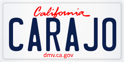 CA license plate CARAJO